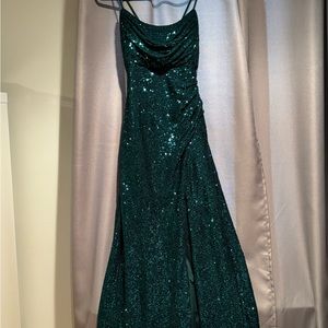 Emerald Sequin Formal Dress